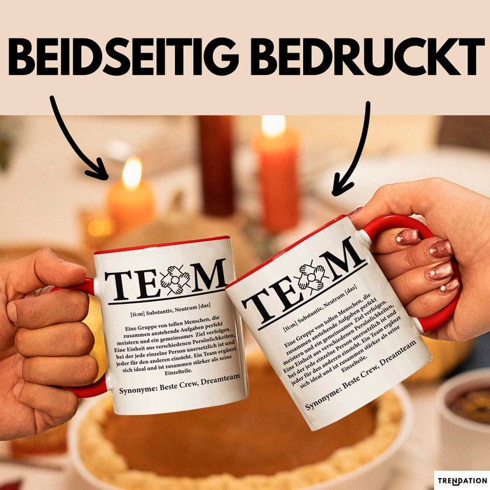Bürokollege Tasse Geschenkidee Team Definition Kollege Rot Trendation