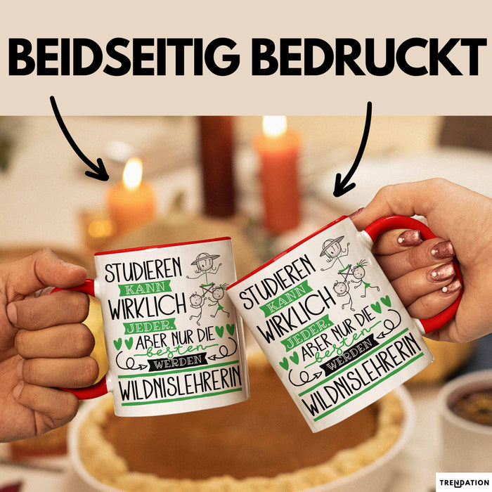 Wildnislehrerin Tasse Lustiges Geschenk Studieren Kann Wirklich Jeder Nur Die Besten Werden Wildnislehrerin Rot Trendation