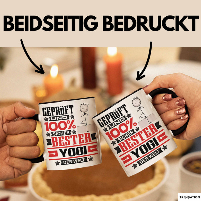 Yogi Geschenk Lustiger Spruch für Yogi Geschenkidee Bester Yogi Der Welt Schwarz Trendation