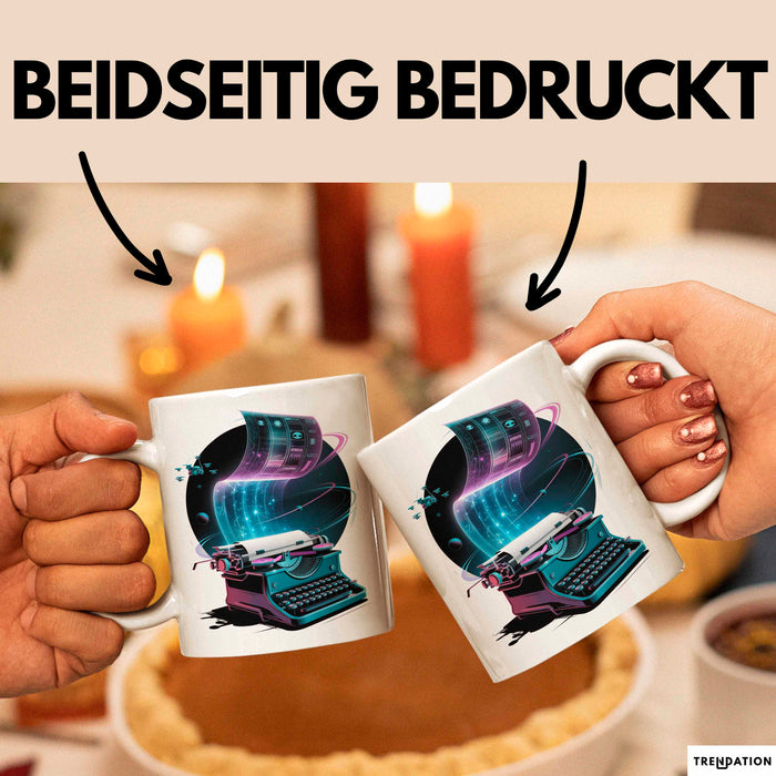 Sci Fi Autor Tasse Geschenkidee für Zukunftswelten Weiß Trendation