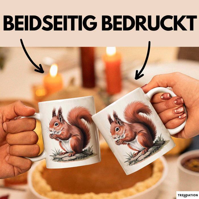 Eichhörnchen Tierliebhaber Tasse Geschenk Lustige Geschenkidee Spruch Weiß Trendation