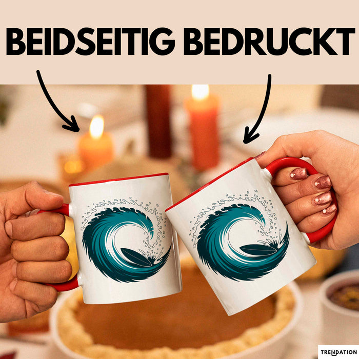 Surfer Tasse Geschenkidee Wellenreiter Lustiger Spruch Geschenkidee Lustig Rot Trendation