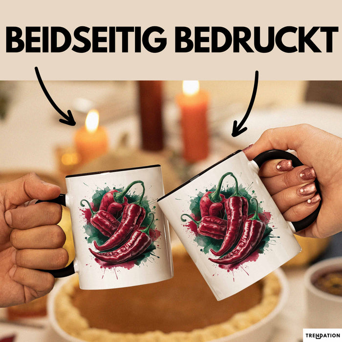 Chili Tasse Geschenk für Scharfesser Lustiger Spruch Trendation