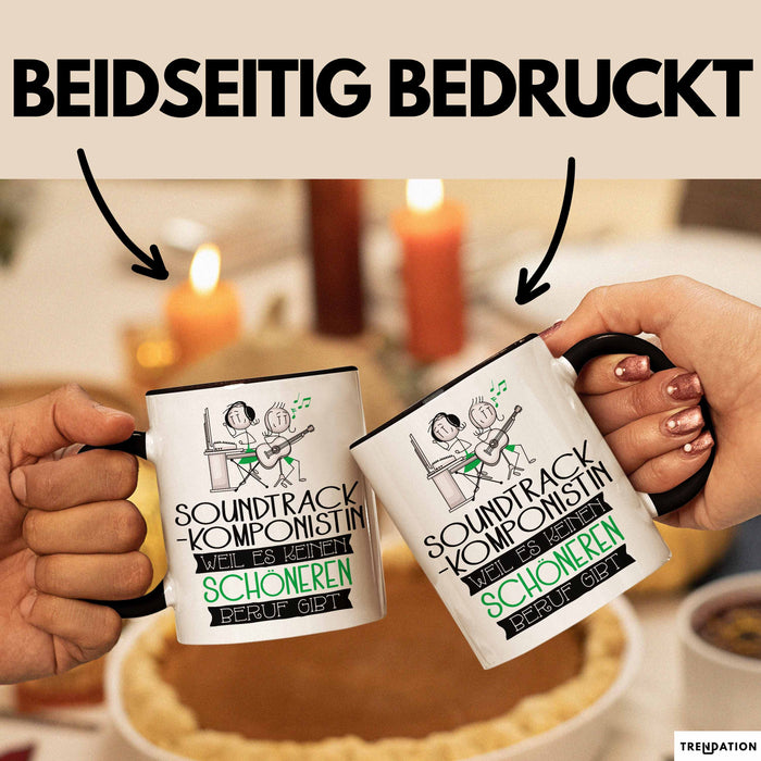 Soundtrack-Komponistin Weil Es Keinen Schöneren Beruf Gibt Tasse Geschenk für Eine Soundtrack-Komponistin Lustig Trendation