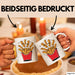 Fast Food Fan Tasse Geschenkidee Burger und Pommes Liebhaber Weiß Trendation