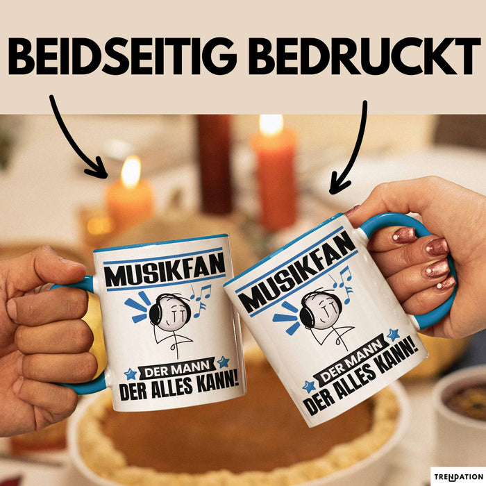 Musikfan Tasse Geschenk für Musikfan Der Mann Der Alles Kann Geschenkidee zum Geburtstag Blau Trendation