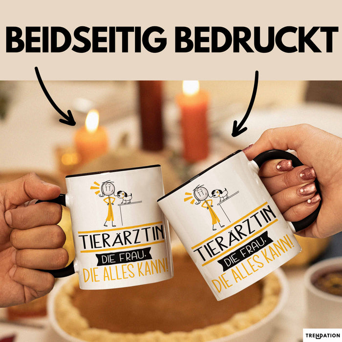 Tierärztin Geschenk Tasse Becher Die Frau Die Allen Kann Geschenkidee für eine Tierärztin Lustig Trendation