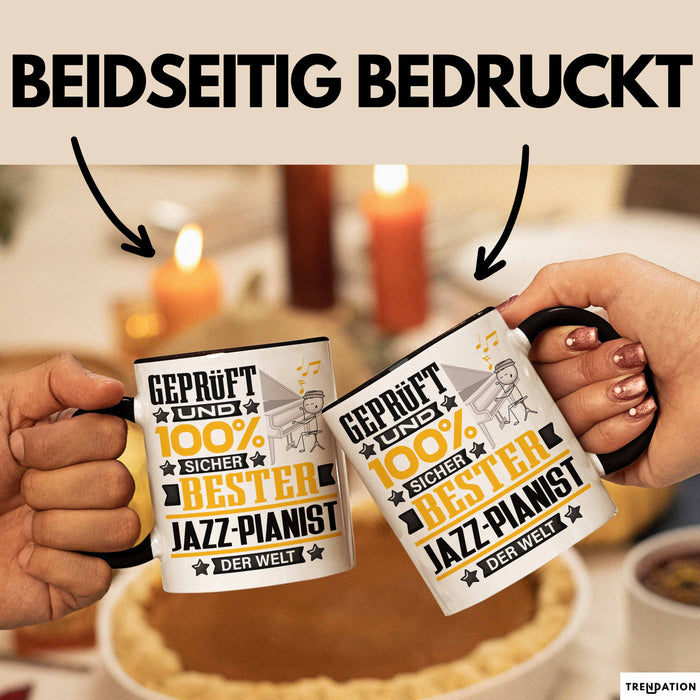 Jazz-Pianist Geschenk Lustiger Spruch für Jazz-Pianist Geschenkidee Bester Jazz-Pianist Der Welt Schwarz Trendation
