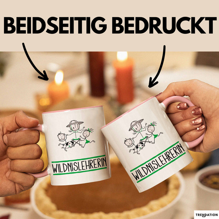 Geschenk für Wildnislehrerin Tasse Lustige Geschenkidee Geburtstag Ich Bin Wildnislehrerin Ich Darf Das Rosa Trendation