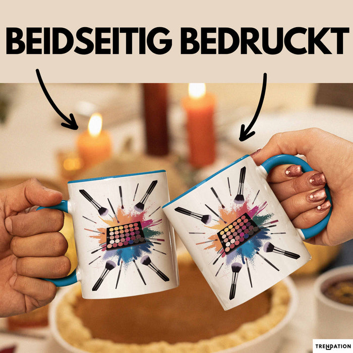 Make Up Artist Tasse Geschenk Lustige Geschenkidee Spruch Für Beauty Kreative Blau Trendation