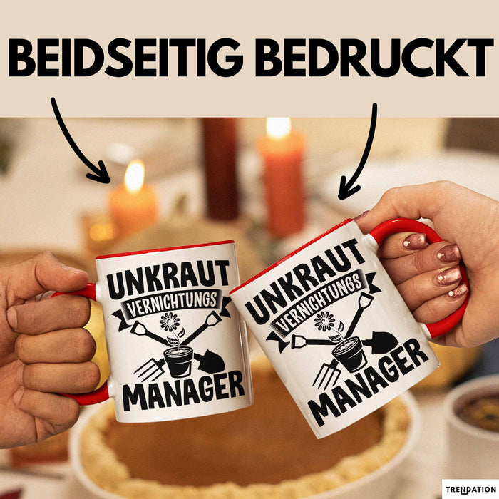 Gärtner Tasse Geschenk Unkraut Vernichtungsmanager Rot Trendation