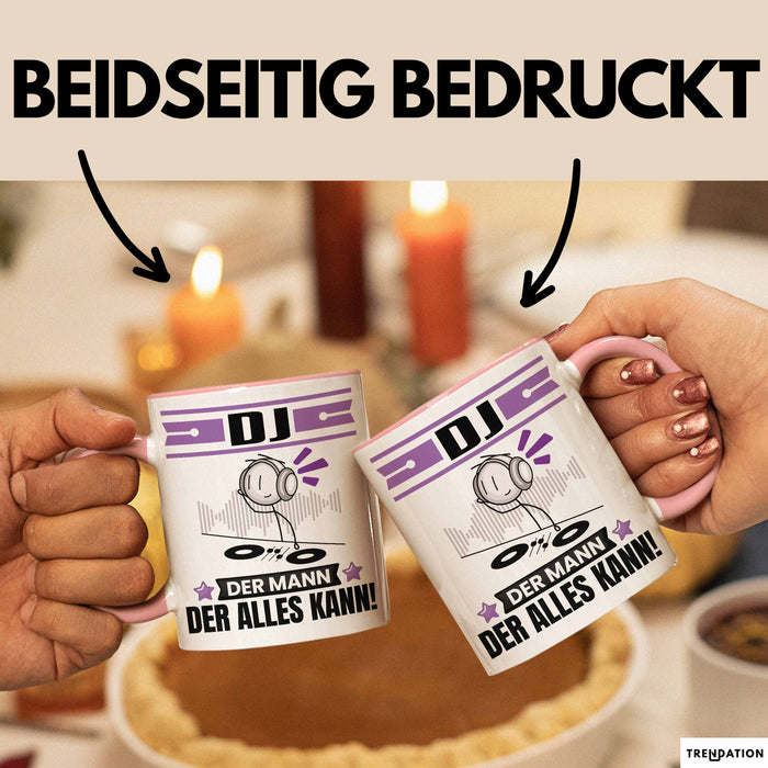 DJ Tasse Geschenk für DJ Der Mann Der Alles Kann Geschenkidee zum Geburtstag Rosa Trendation
