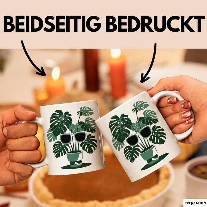 Pflanzenmama Tasse Geschenkidee für Zimmerpflanzen Pflegerin Weiß Trendation