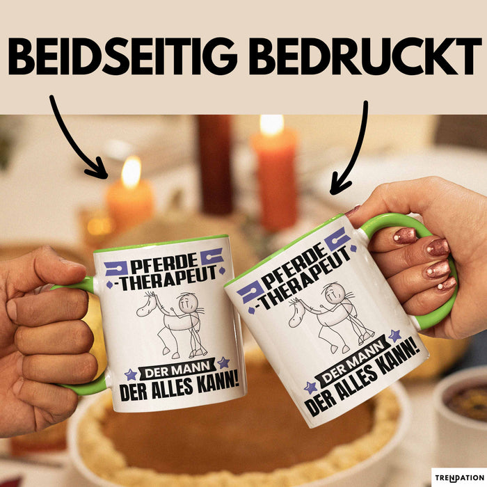 Pferdetherapeut Tasse Geschenk für Pferdetherapeut Der Mann Der Alles Kann Geschenkidee zum Geburtstag Grün Trendation
