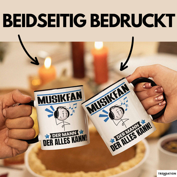 Musikfan Tasse Geschenk für Musikfan Der Mann Der Alles Kann Geschenkidee zum Geburtstag Schwarz Trendation