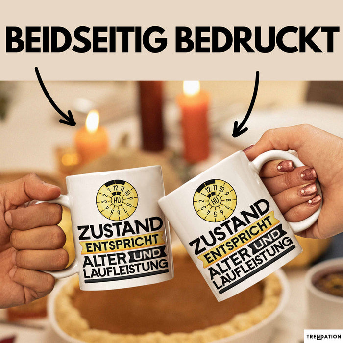 TÜV Alter Tasse Geschenk Lustiger Spruch Geburtstag Humor Weiß Trendation