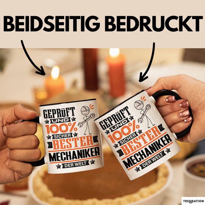 Mechaniker Geschenk Lustiger Spruch für Mechaniker Geschenkidee Bester Mechaniker Der Welt Schwarz Trendation
