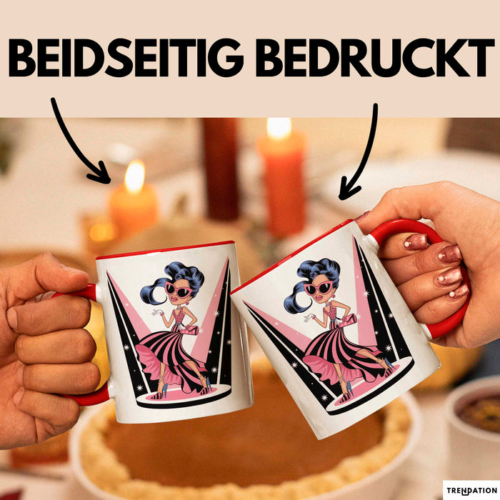 Mode Liebhaber Tasse Geschenkidee für Stil Süchtiger Rot Trendation