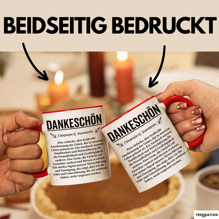 Lehrer Wertschätzung Danke Tasse Geschenk Lustige Geschenkidee Spruch Dankeschön Rot Trendation
