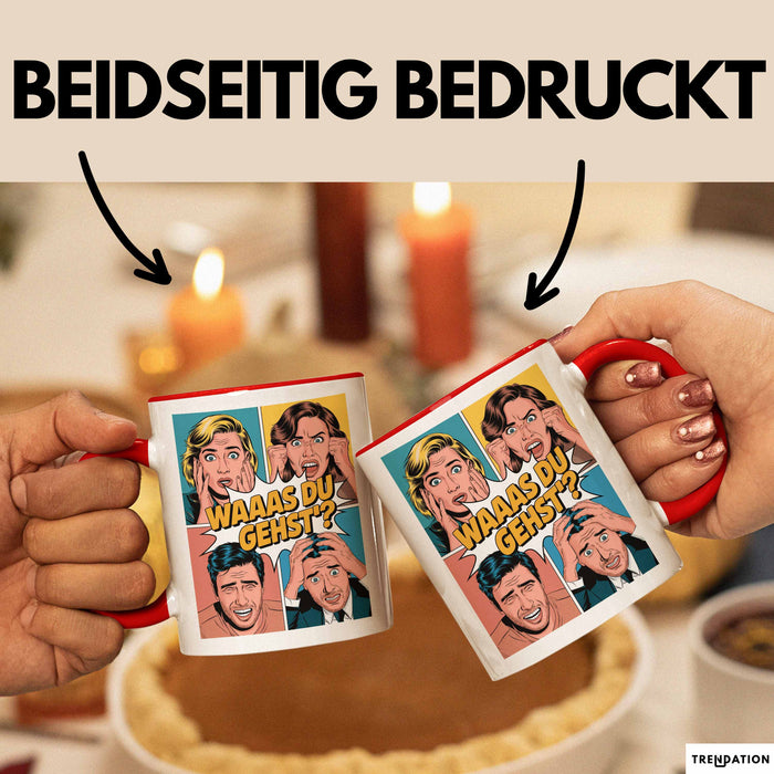 Büroarbeit Kollege Abschied Tasse Geschenk Lustige Geschenkidee Spruch Du Gehst Rot Trendation