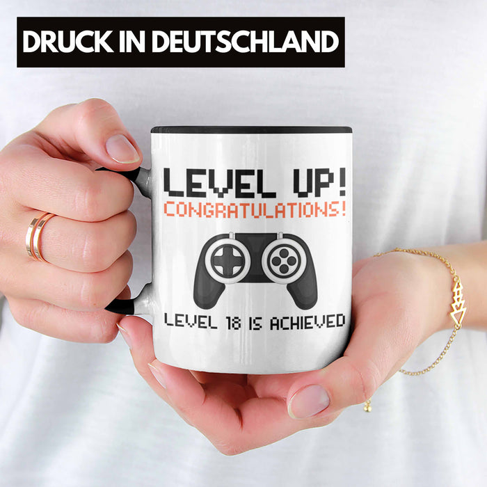 Trendation - 18. Geburtstag Tasse Jungen Jungs Geschenk 18er Geschenkidee 18 Sohn Gamer Trendation