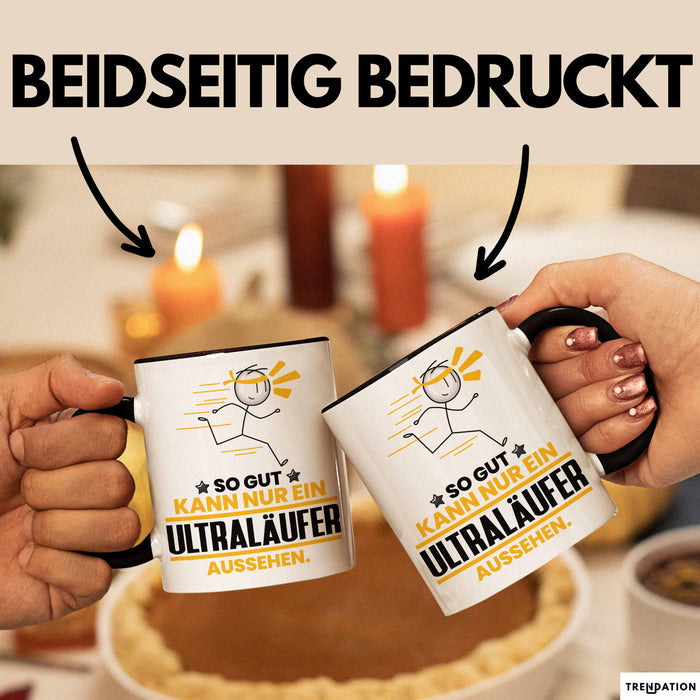 Ultraläufer Geschenk Tasse So Gut Kann Nur Ein Ultraläufer Aussehen Geschenkidee Kaffee-Becher Schwarz Trendation