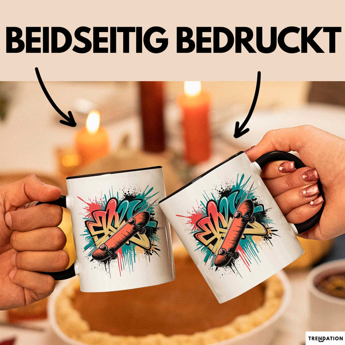 Skater Tasse Geschenkidee Skateboard Fan Lustiger Spruch Geschenkidee Lustig Trendation
