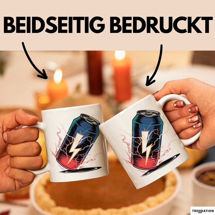 Energydrink Süchtiger Tasse Geschenkidee Koffein Liebhaber Weiß Trendation