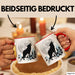 Wolf Tasse Geschenk Heulender Wolf Vollmond Grafik Geschenkidee Rot Trendation