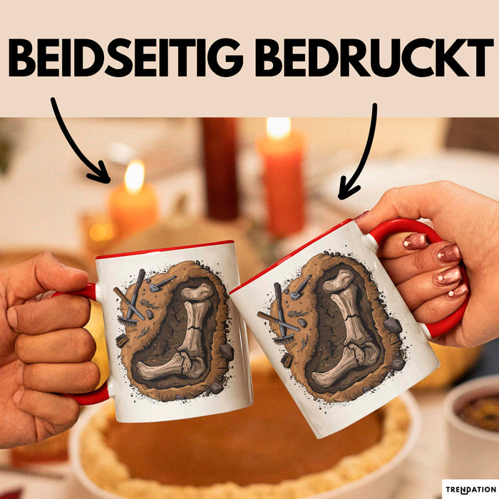 Archäologe Tasse Geschenkidee für Ruinen Entdecker Rot Trendation