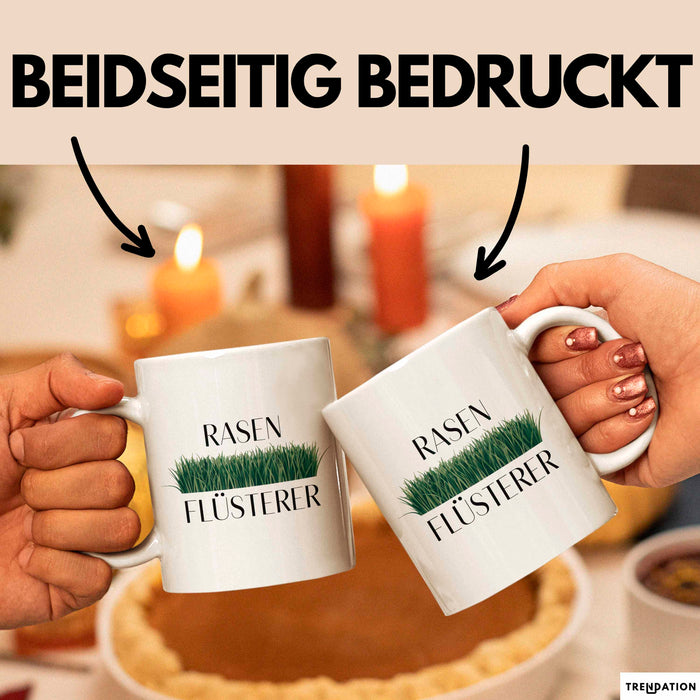 Garten Pflanzen Gärtner Tasse Geschenk Lustige Geschenkidee Spruch Rasenflüsterer Weiß Trendation