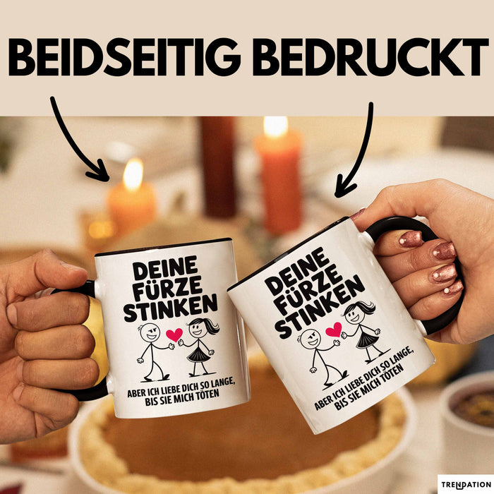 Liebe Tasse Geschenk Deine Fuerze Stinken Ich Liebe Dich Geschenkidee Partner Schwarz Trendation