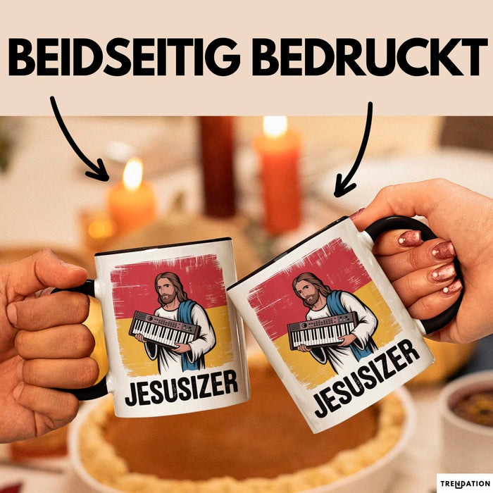 Jesus Keyboardspieler Tasse Geschenk Jesusizer Christlicher Geschenkidee Lustig Trendation