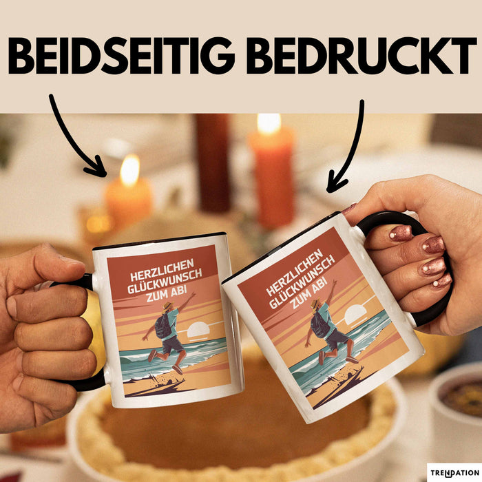 Schüler Abschluss Tasse Geschenk Lustige Geschenkidee Spruch Herzlichen Glückwünsche Zum Abi Trendation