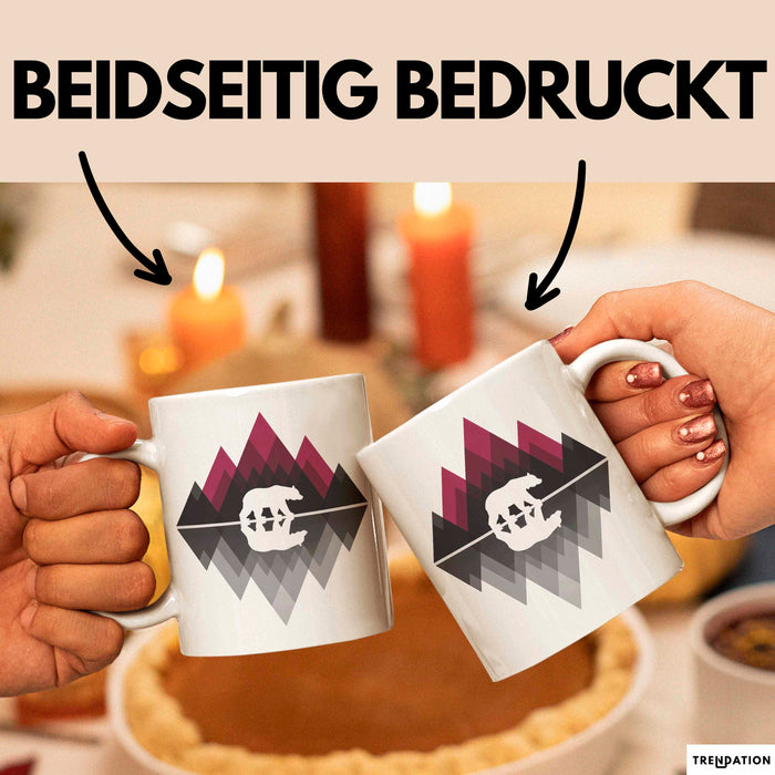 Bär Tier Liebhaber Tasse Becher Geschenk Lustige Geschenkidee Spruch Weiß Trendation