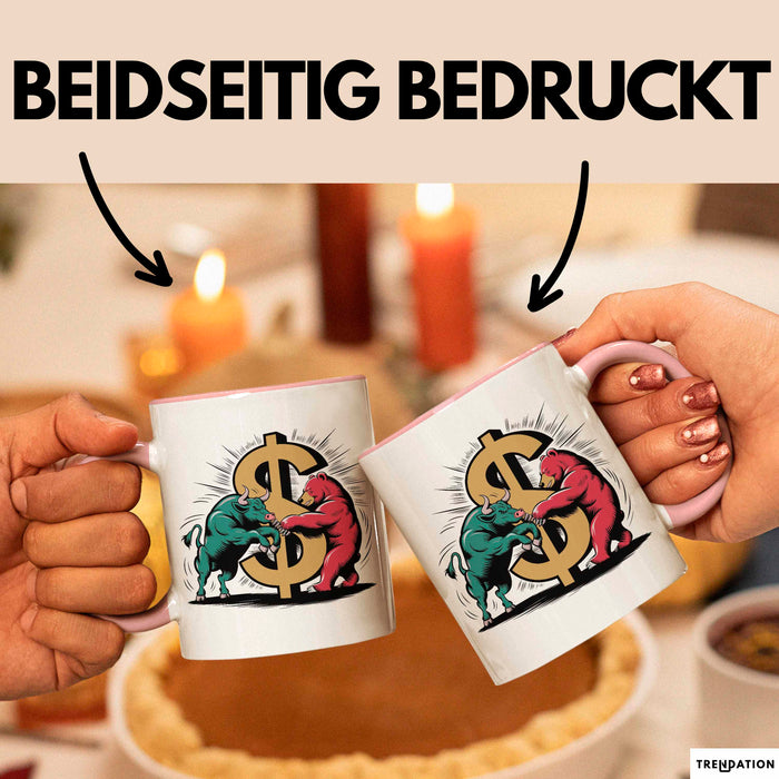 Börsenhändler Tasse Geschenkidee für Wall Street Fans Rosa Trendation