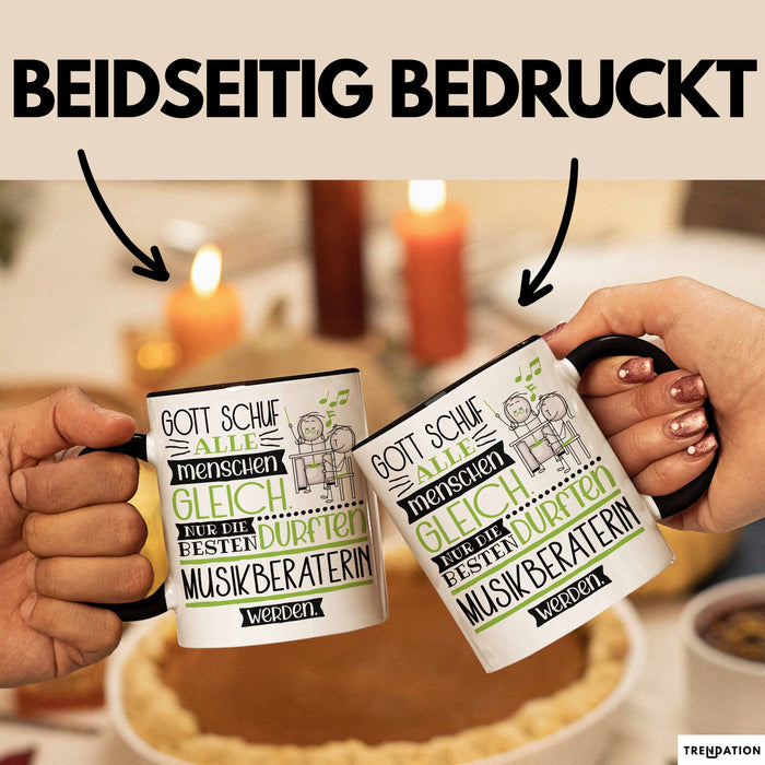 Musikberaterin Geschenk Becher Tasse Gott Schuf Alle Menschen Gleich Nur Die Besten Durfeten Musikberaterin Werden Geschenkidee Lustig Trendation