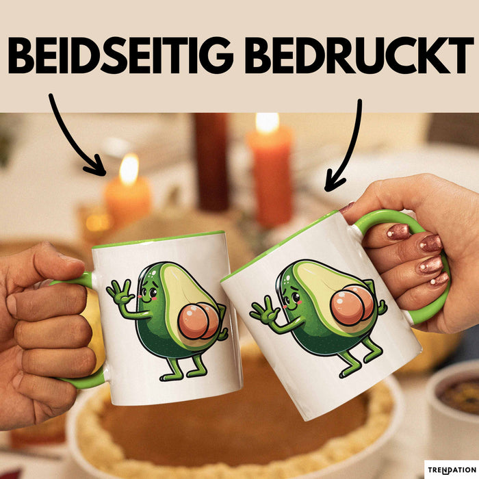 Avocado-Liebhaber Tasse Geschenk Hintern Geschenkidee Grün Trendation