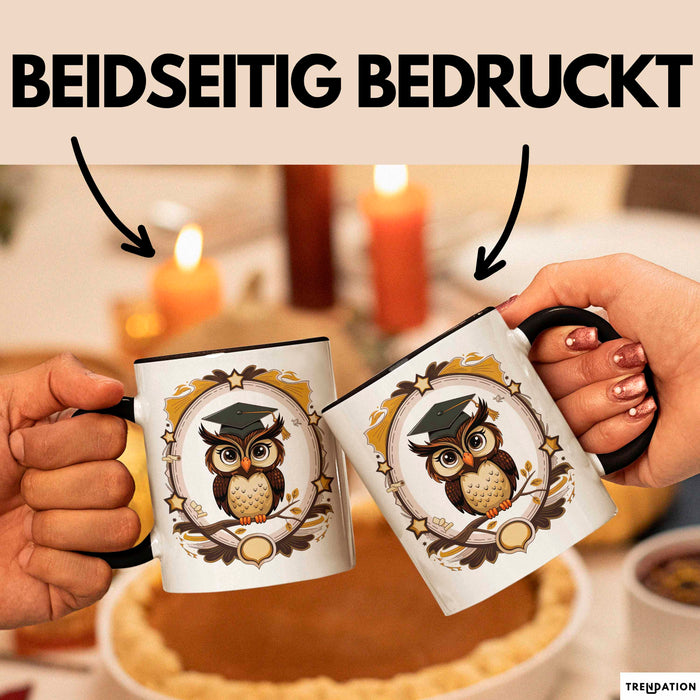 Eulenliebhaber Tasse Geschenkidee für Nachtwesen Fans Trendation