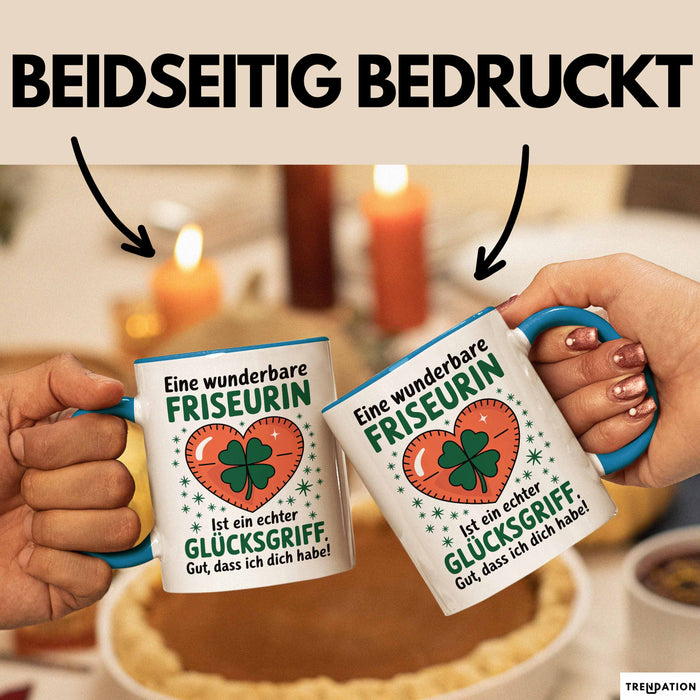 Friseurin Tasse Geschenk Eine Wunderbare Friseurin Ist Ein Echter Gluecksgriff Geschenkidee Geburtstag Friseurin