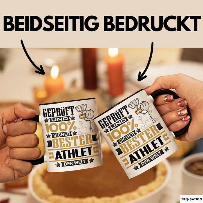 Athlet Geschenk Lustiger Spruch für Athlet Geschenkidee Bester Athlet Der Welt Schwarz Trendation