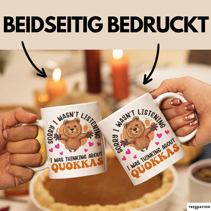 Quokka Tasse Geschenkidee Tier Liebhaberin Becher Weiß Trendation