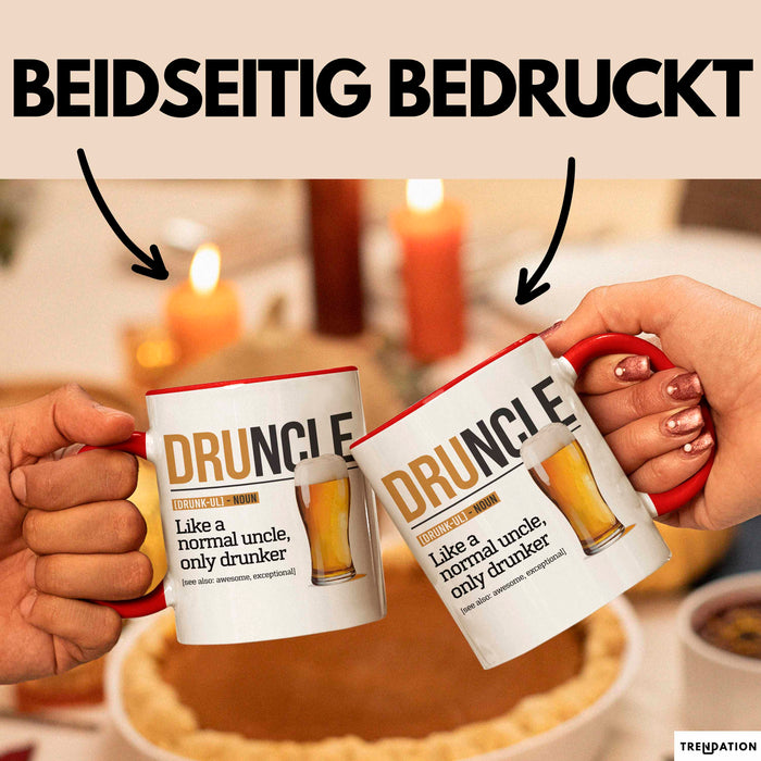 Onkel Sarkastisch Sarkasmus Tasse Geschenk Lustige Geschenkidee Spruch Druncle Definition Rot Trendation