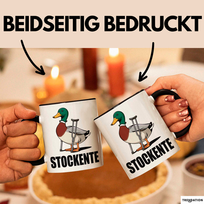 Stockente Tasse Geschenk Lustige Geschenkidee Spruch Stockente Schwarz Trendation