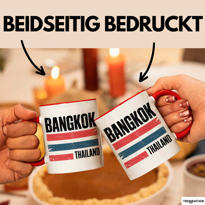 Bangkok Thailand Tasse Geschenk Lustige Geschenkidee Spruch Rot Trendation