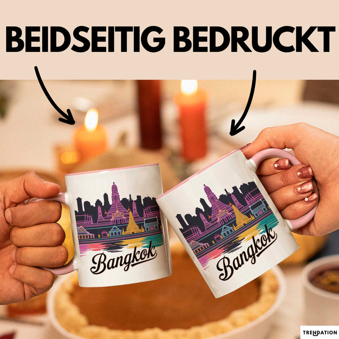 Bangkok Thailand Tasse Geschenk Lustige Geschenkidee Spruch Rosa Trendation