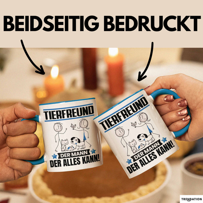 Tierfreund Tasse Geschenk für Tierfreund Der Mann Der Alles Kann Geschenkidee zum Geburtstag Blau Trendation