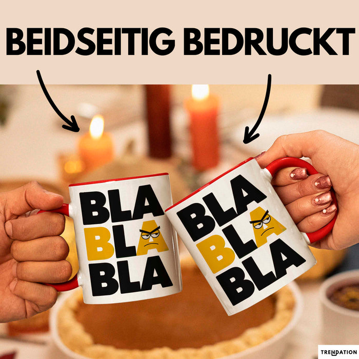 Sarkasmus Tasse Geschenkidee Bla Sarkastischer Humor Rot Trendation
