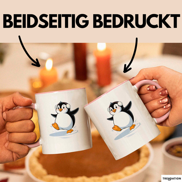 Pinguin Liebhaber Tasse Geschenk Lustige Geschenkidee Spruch Für Kälte Fans Rosa Trendation