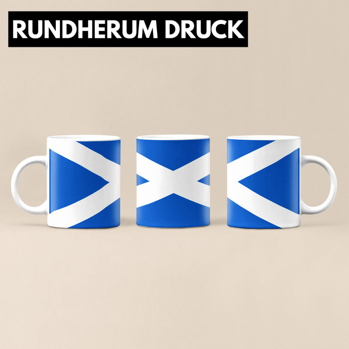 Schottland Flagge Tasse Geschenk Fußball-Fans Europa 3D Alloverprint Weiß Trendation